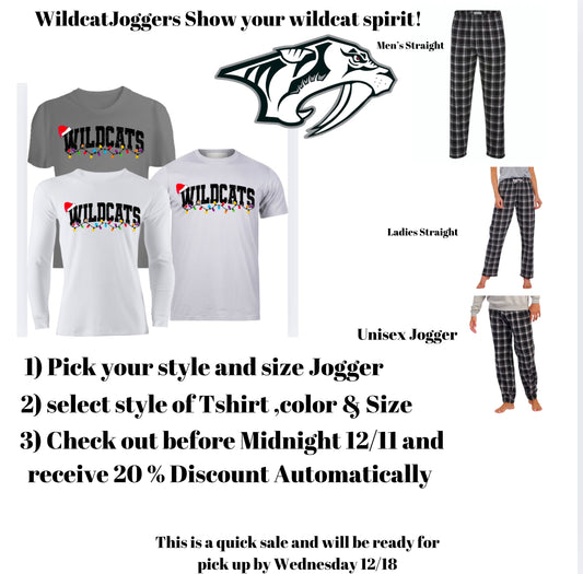Wildcat Flannel Jogger/  Pajama SET