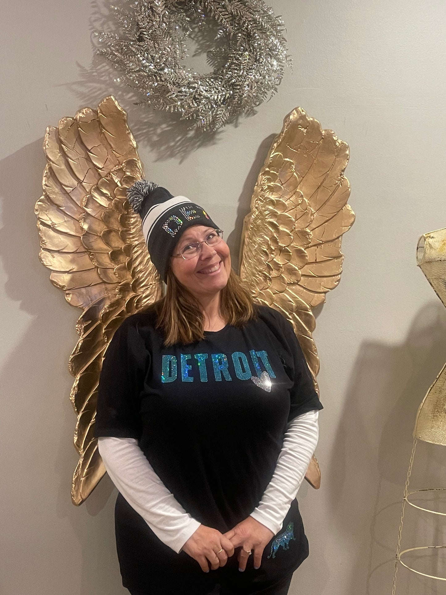 Detroit Heart Lion on bottm Spangles