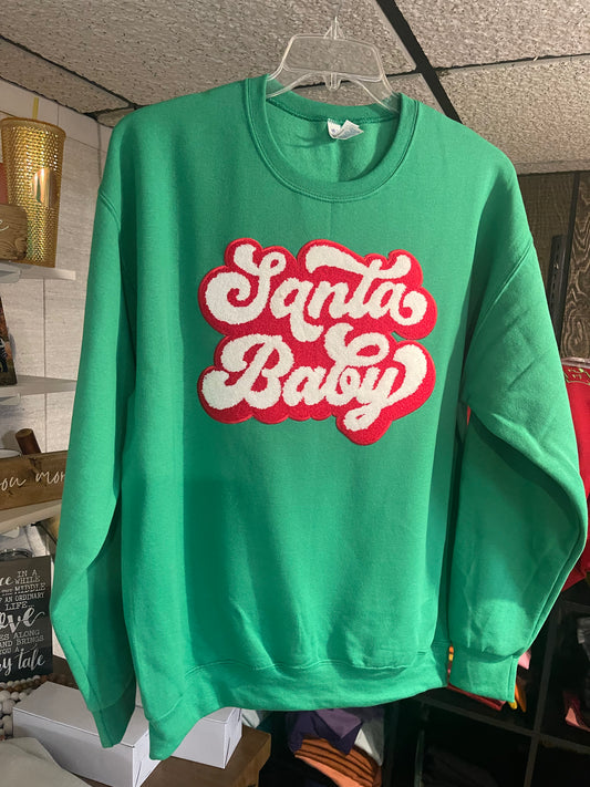 Santa  Baby Chennile Patch 3D