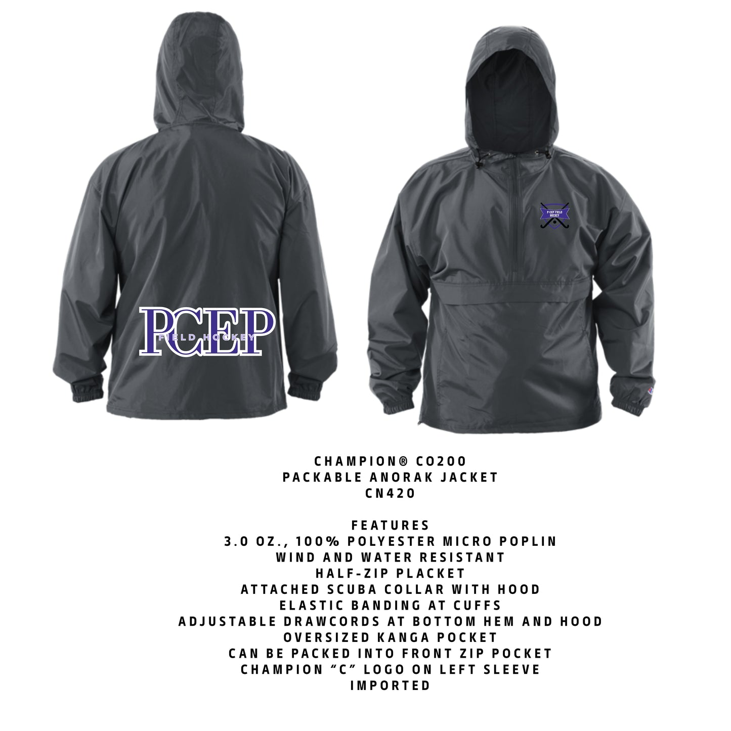 P-CEP Field Hockey Champion WindBreaker