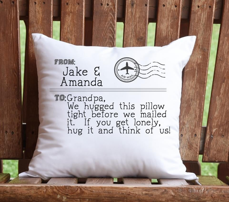 Custom post card Pillow Cover
