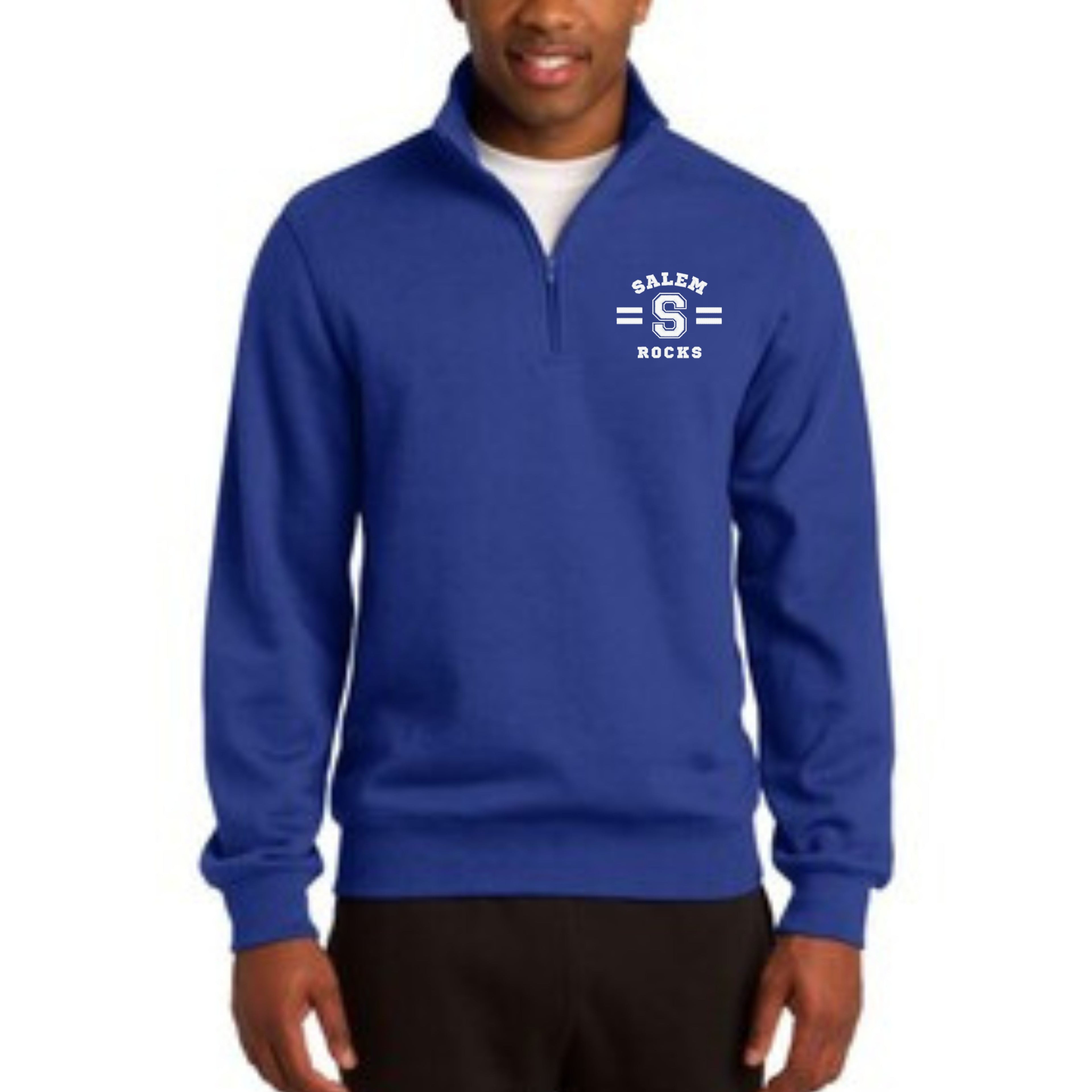 Salem Rocks  Embroidery Nike Club Fleece Sleeve Swoosh 1/2-Zip