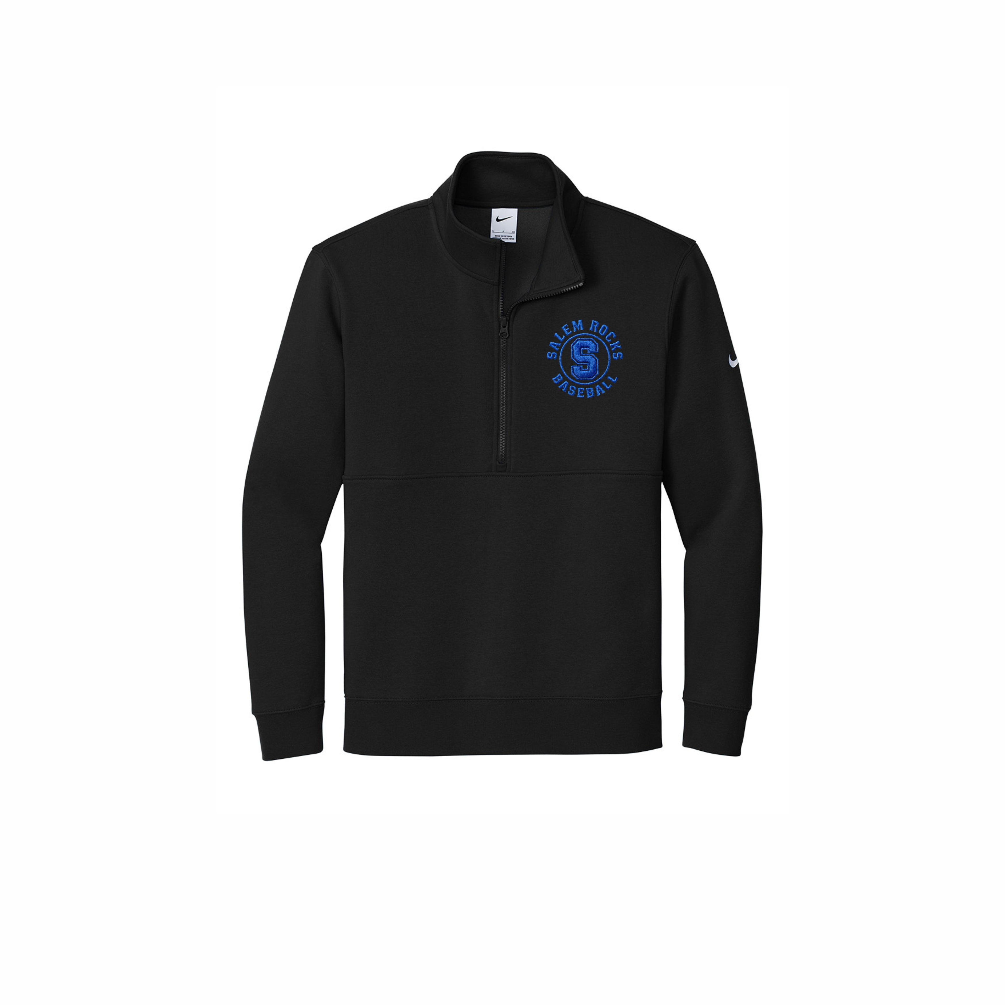 Salem Rocks  Embroidery Nike Club Fleece Sleeve Swoosh 1/2-Zip