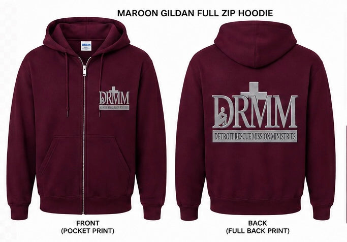 DRMM Gildan 18600 Full-Zip Hoodie