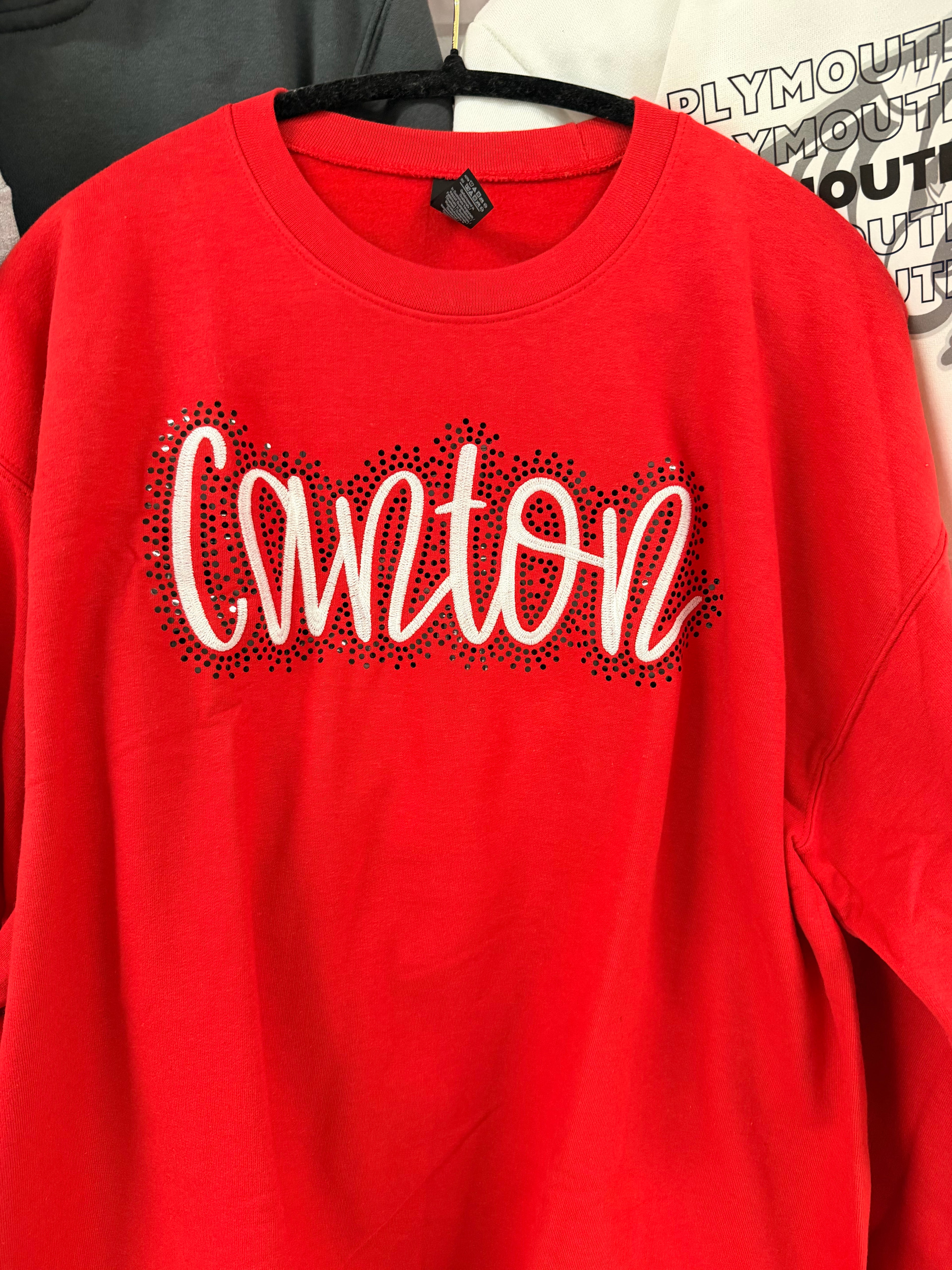 Canton Embroidered & Bling Sweatshirt