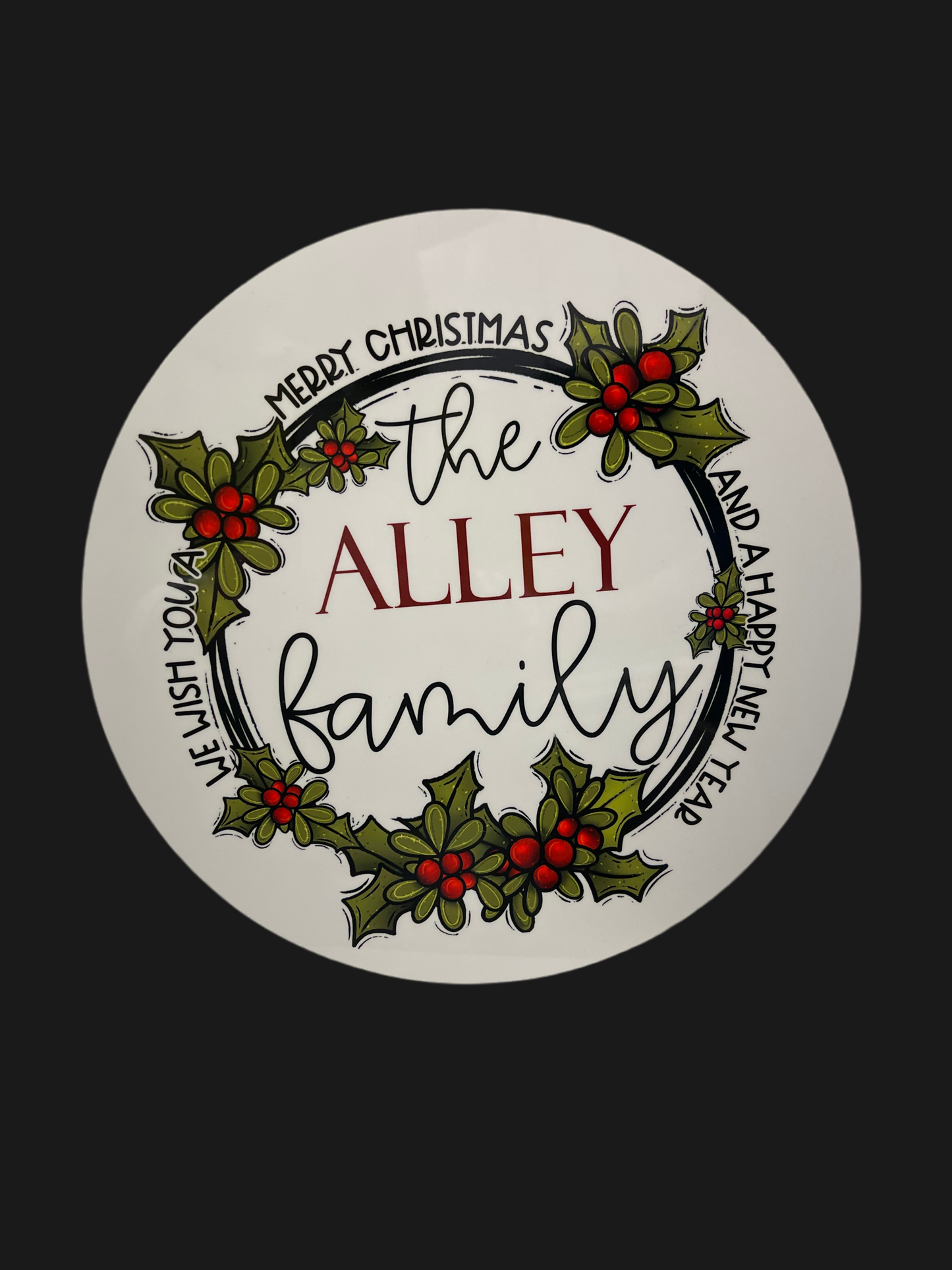 10 in round Christmas Family Sign