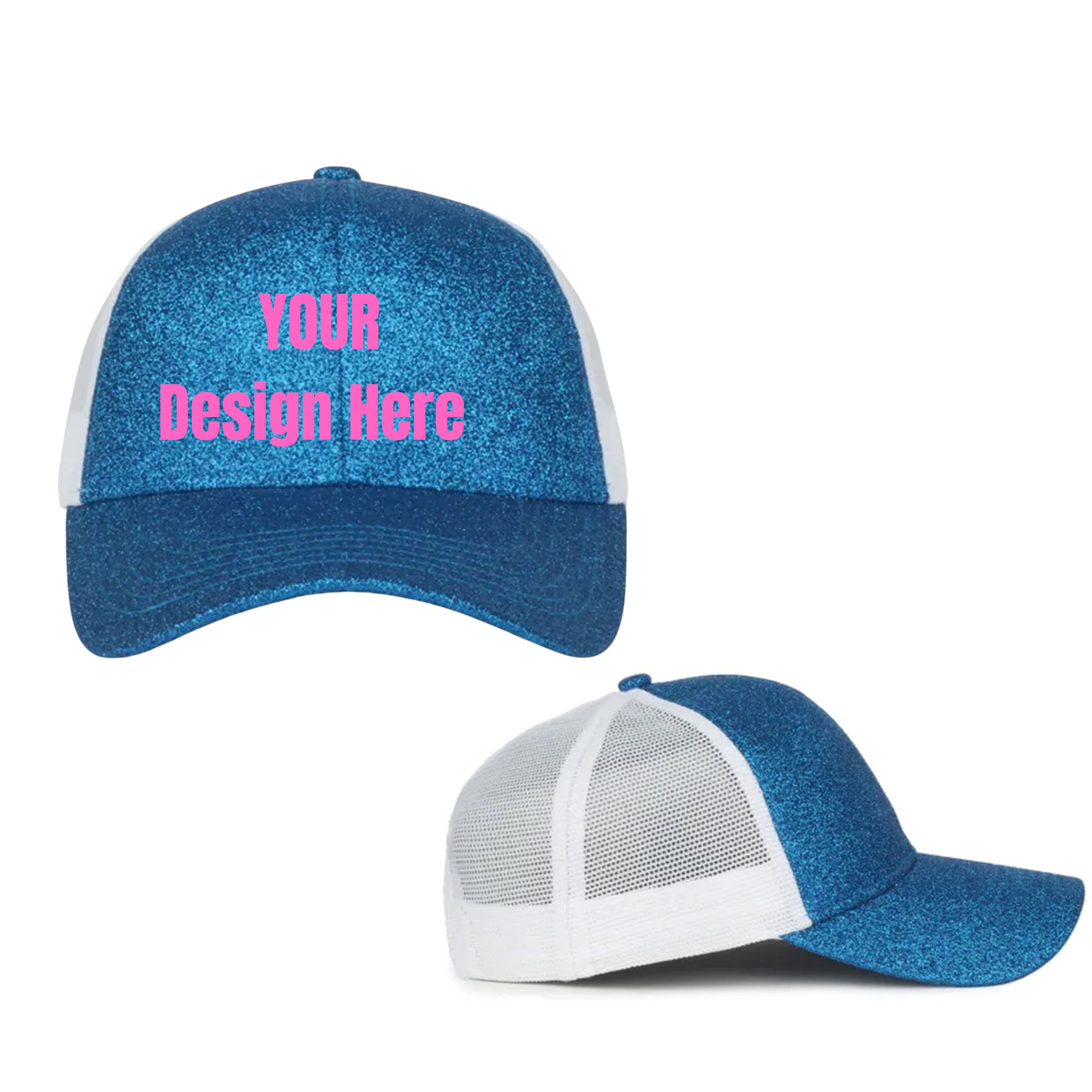 Glitter Mesh Embroidered Hat