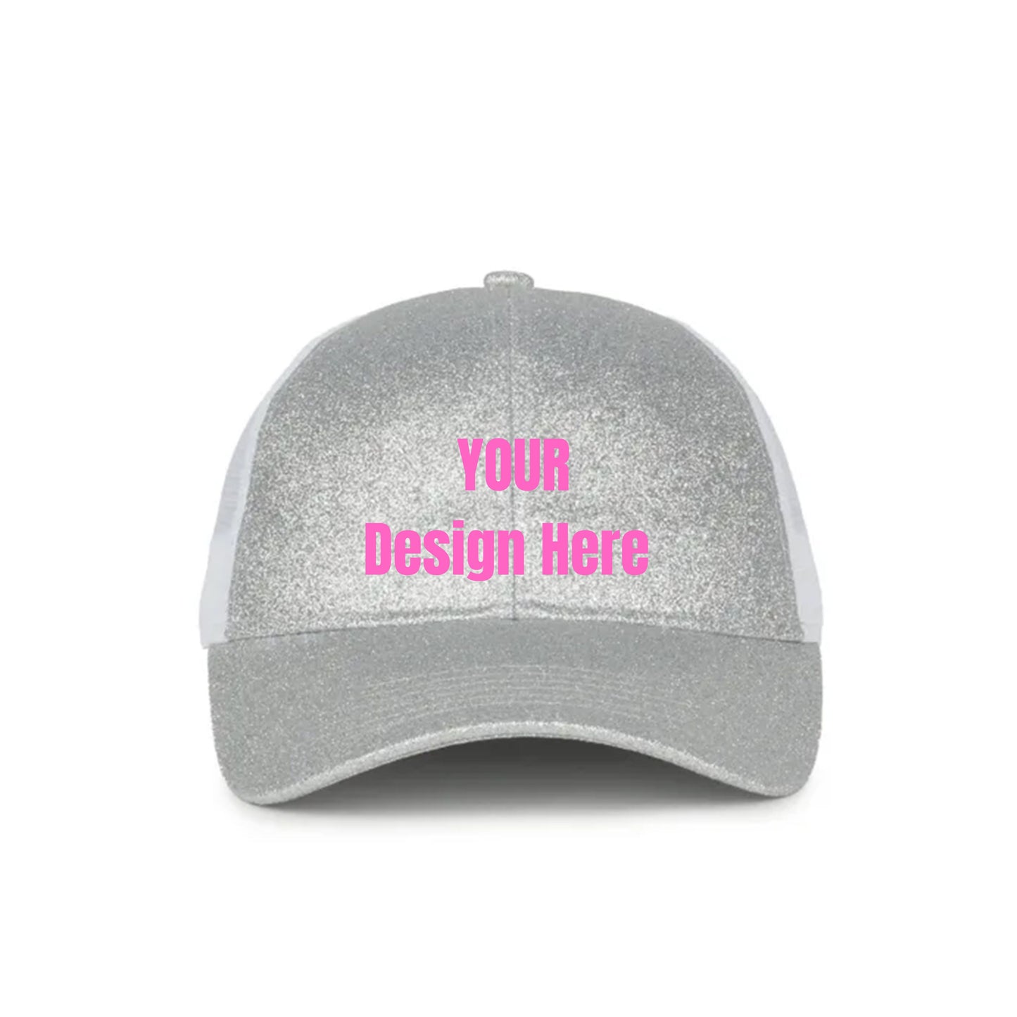 Glitter Mesh Embroidered Hat