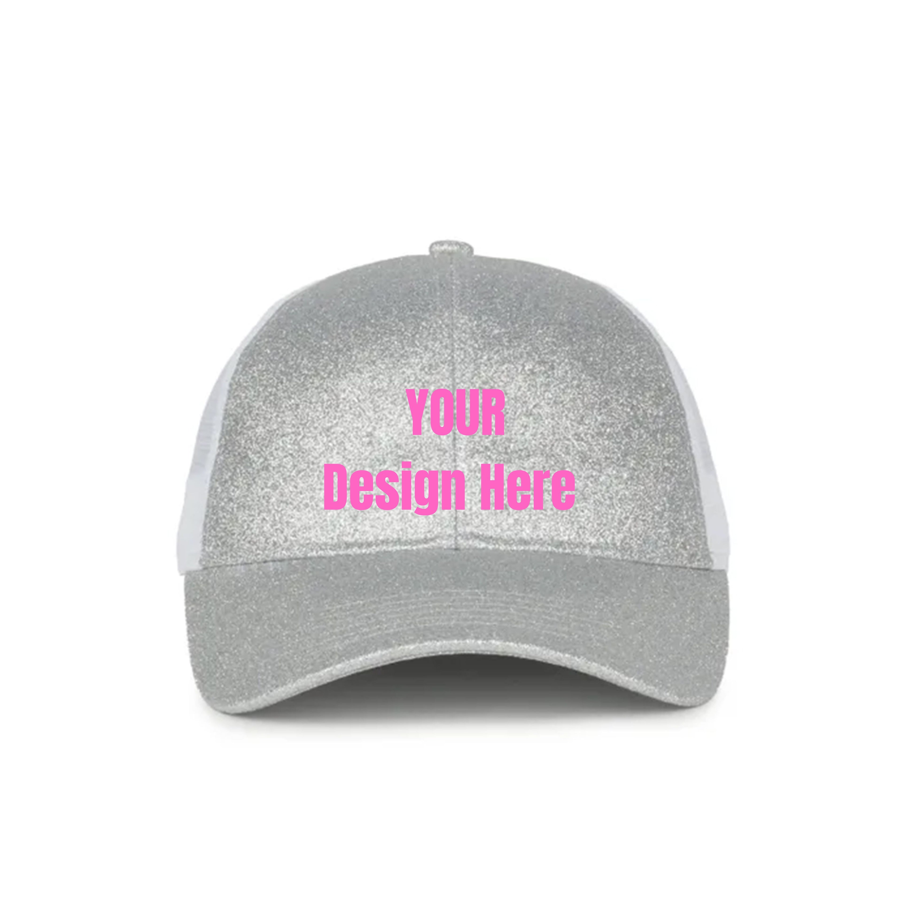 Glitter Mesh Embroidered Hat