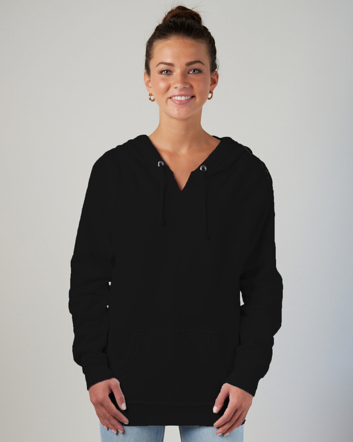 EZ395 V-Notched Ladies Hoodie