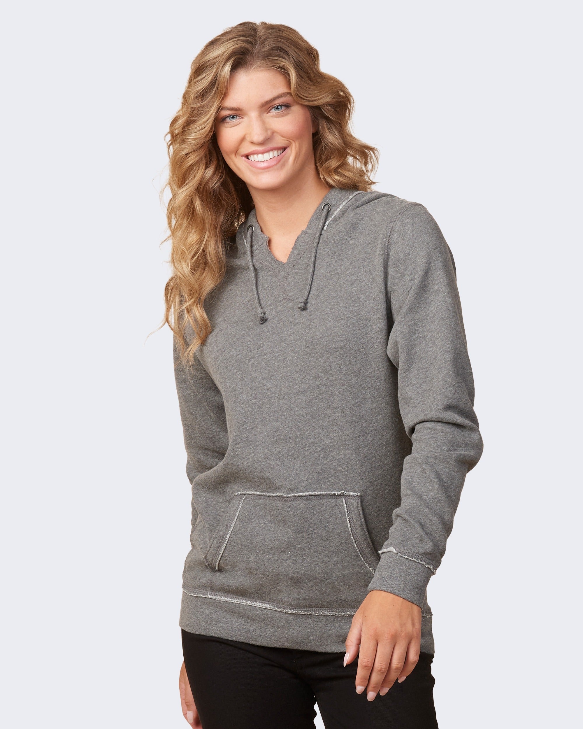 EZ395 V-Notched Ladies Hoodie