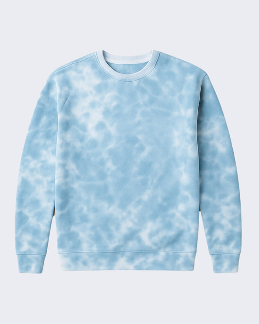 EZ982 Adult Tie Dye Fleece Crewneck