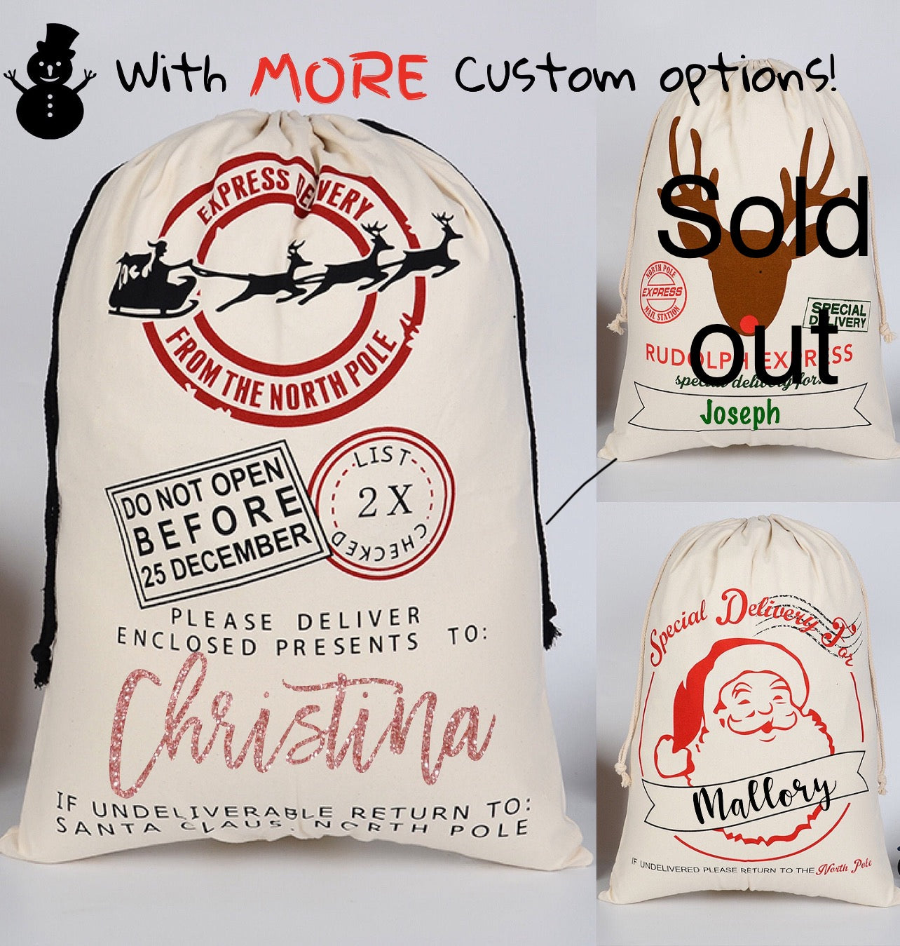 Custom Santa Sacks