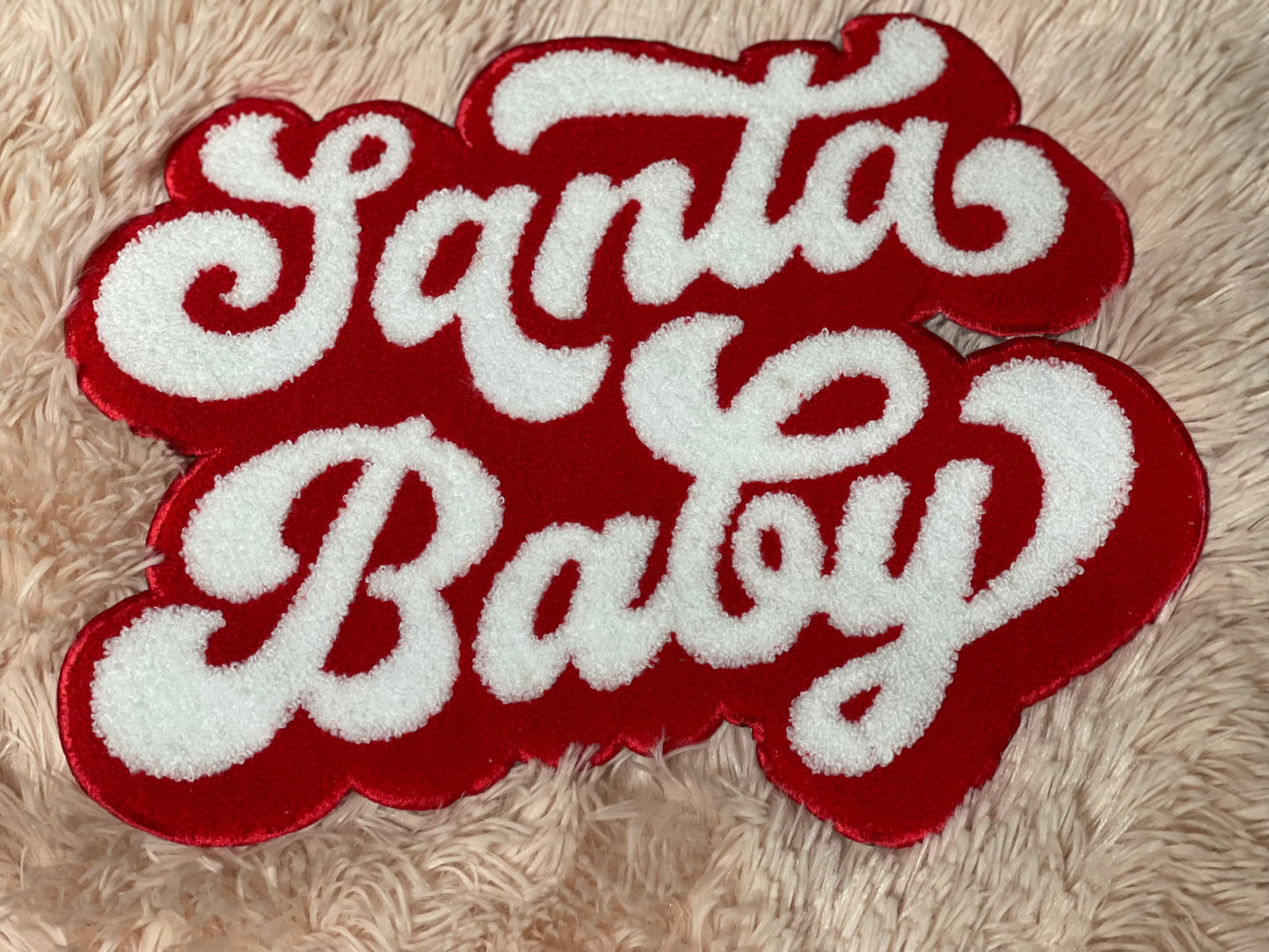 Santa  Baby Chennile Patch 3D