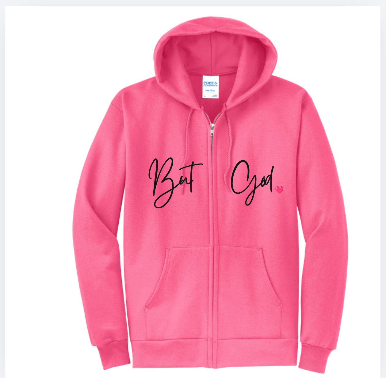 But God Heart Embroidered full zip