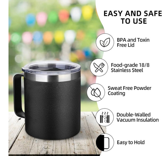 SS mug w/lid