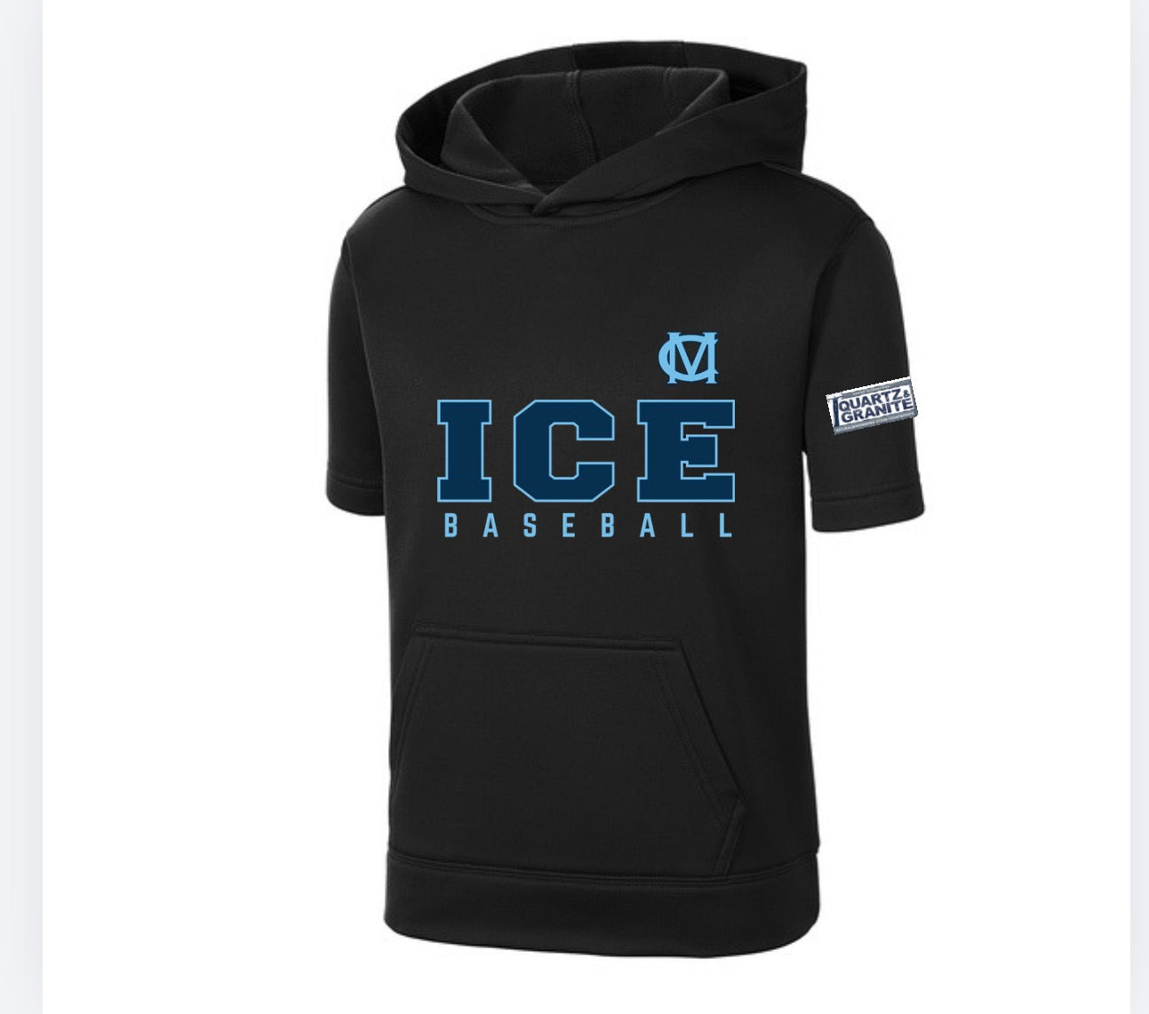 Custom Adult Sport Tek adult  short sleeve Sport Wick Fleece Hooded Pullover