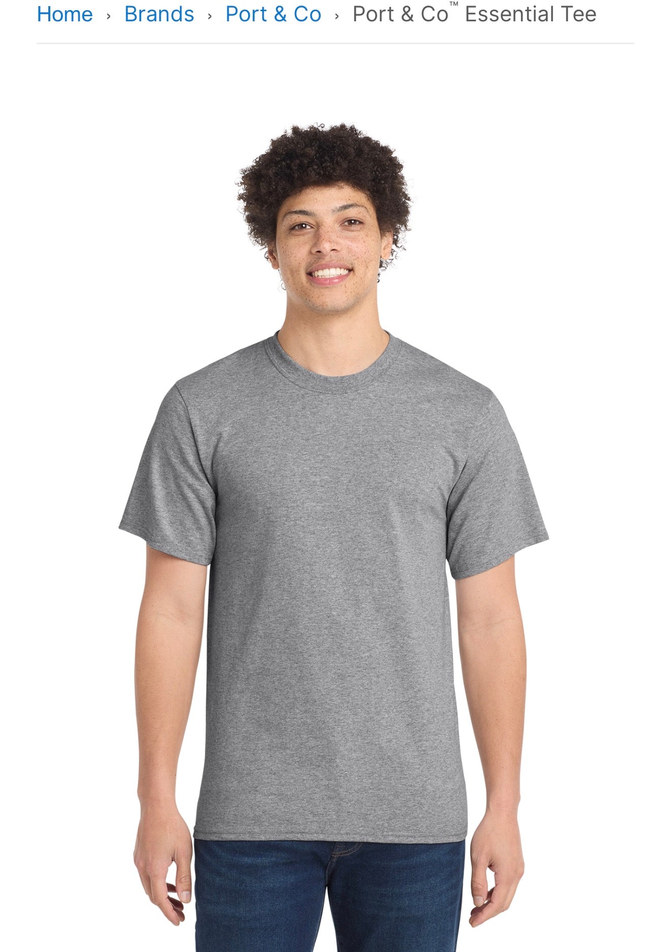 Port & Co Essential Tshirt Wholesale