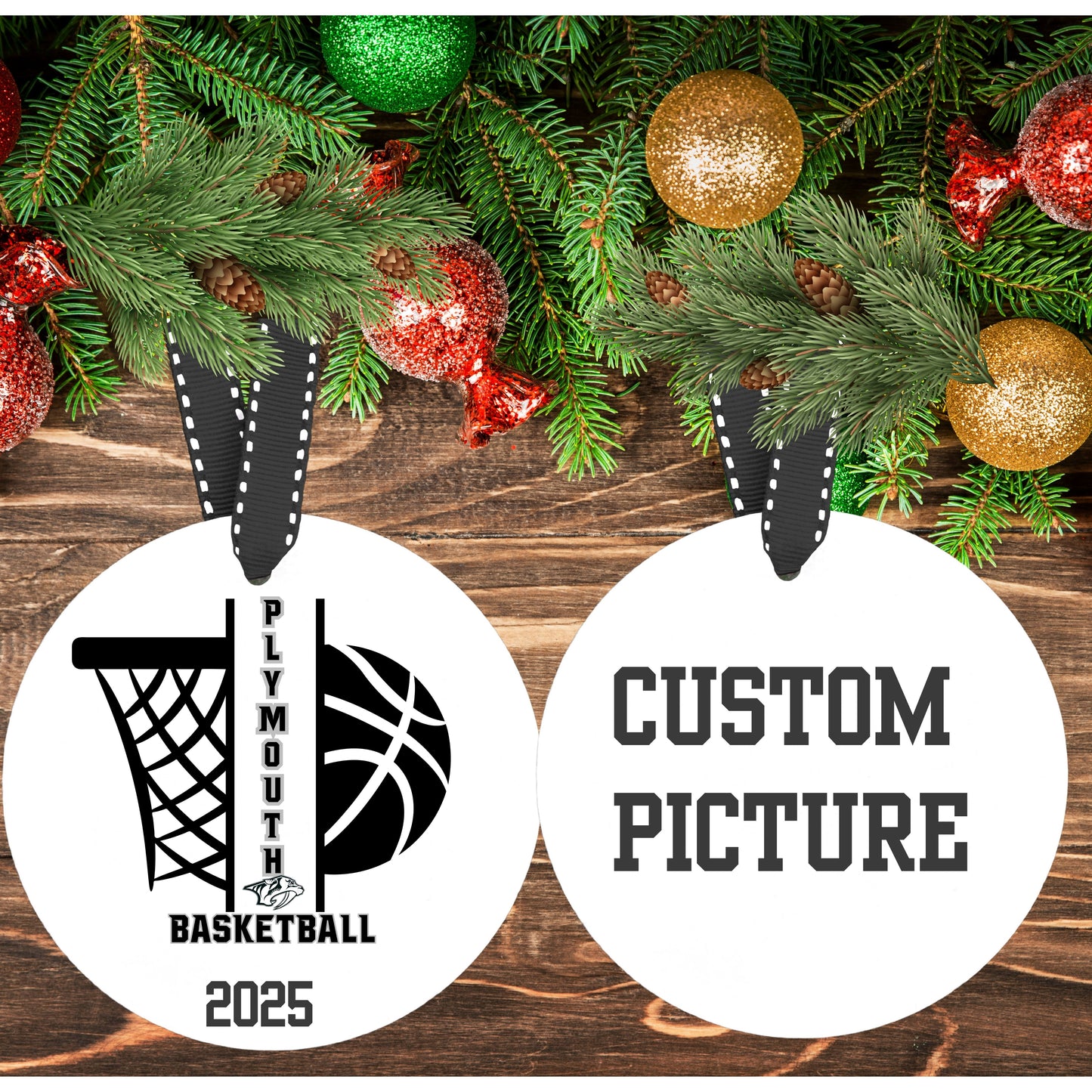 Plymouth Wildcats Custom Ornament Double Side