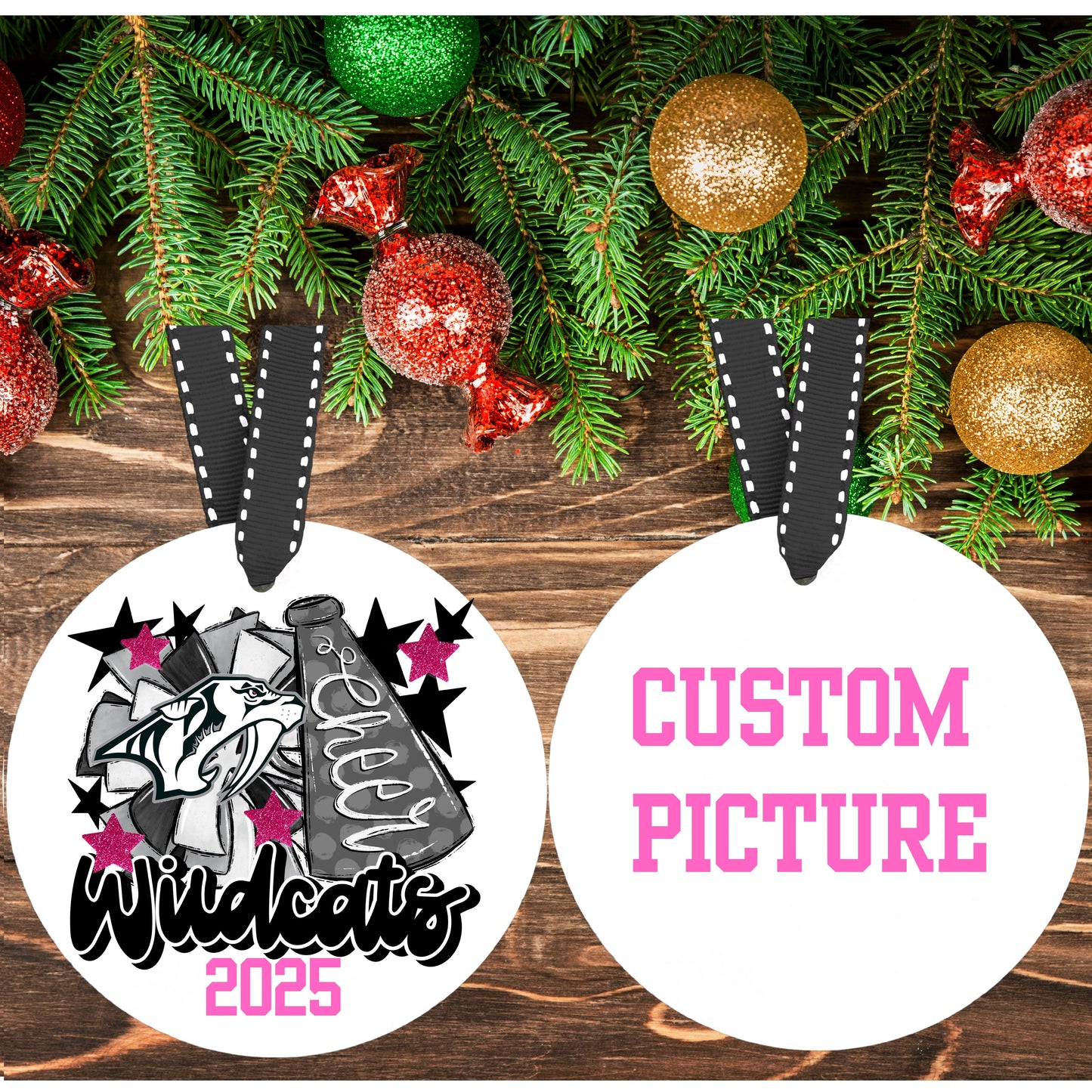 Plymouth Wildcats Custom Ornament Double Side