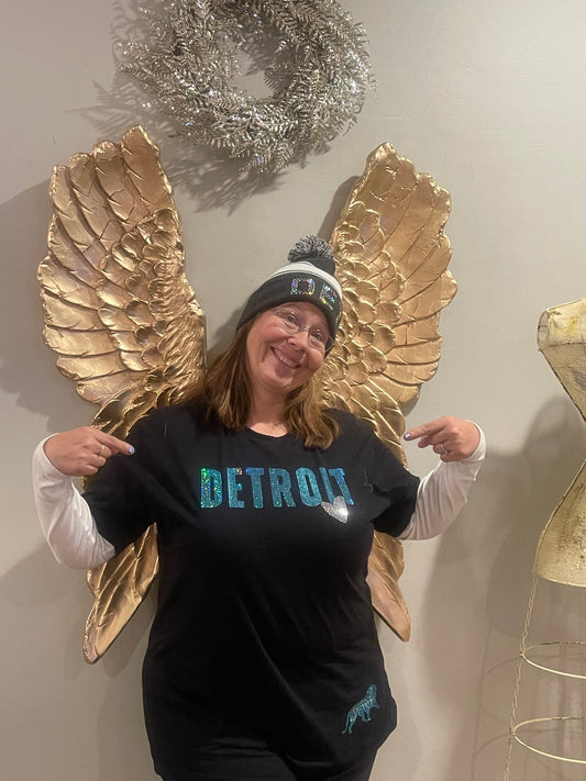 Detroit Heart Lion on bottm Spangles