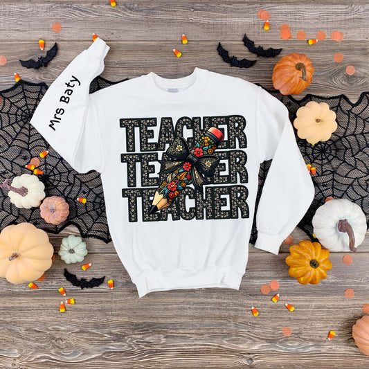 Teacher Jeweled w/ Custom Name