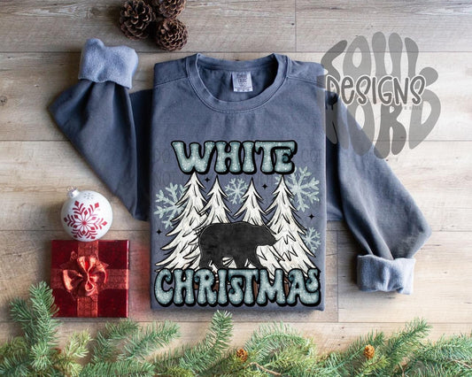 White Christmas Bear