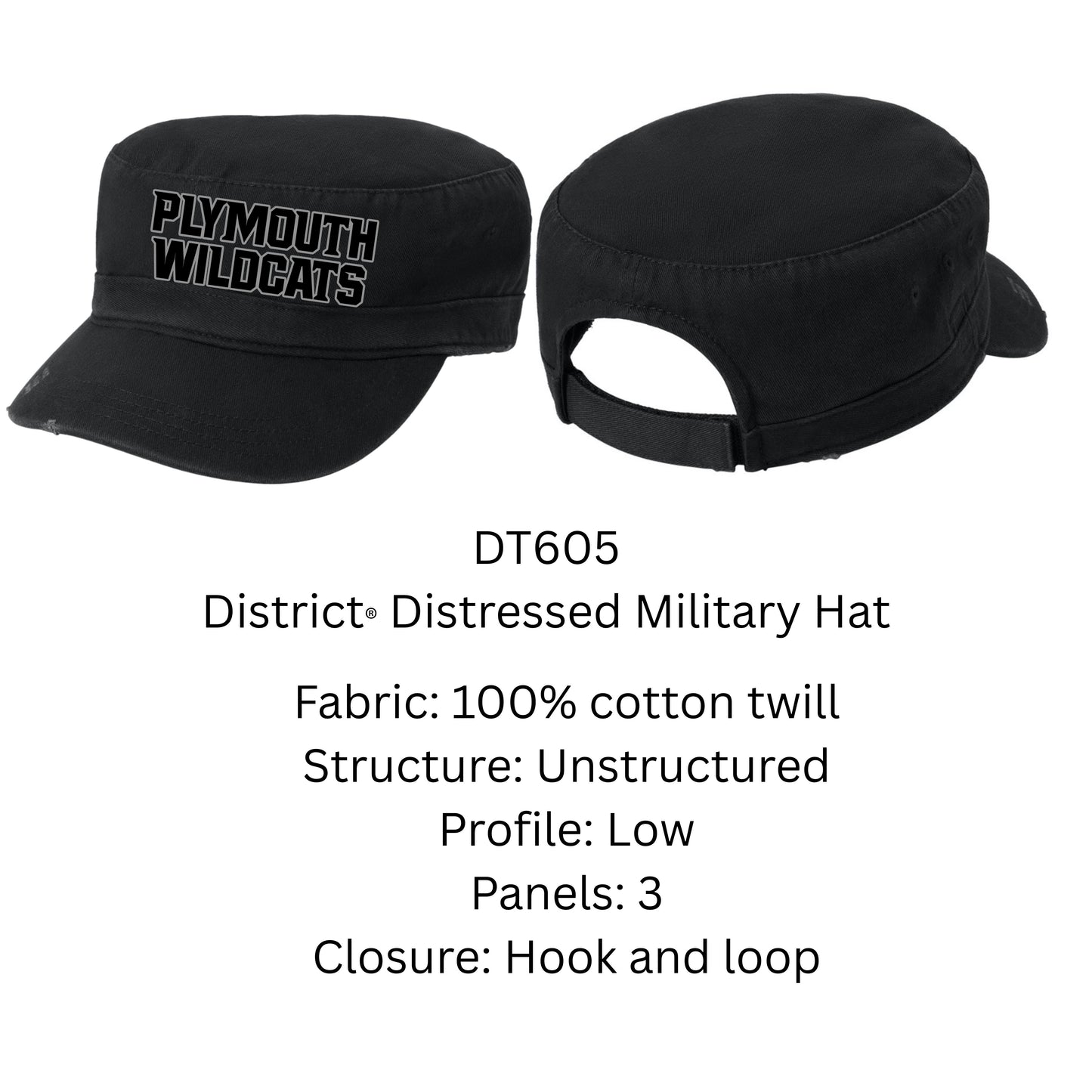 PHS Wildcat  Hats Embroidery
