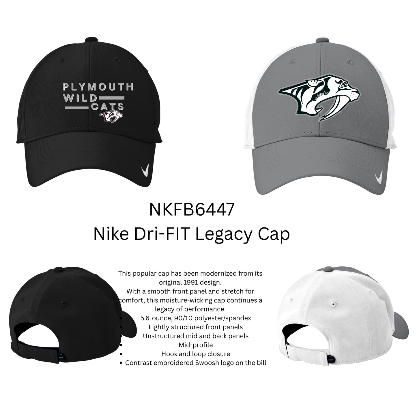 PHS Wildcat  Hats Embroidery