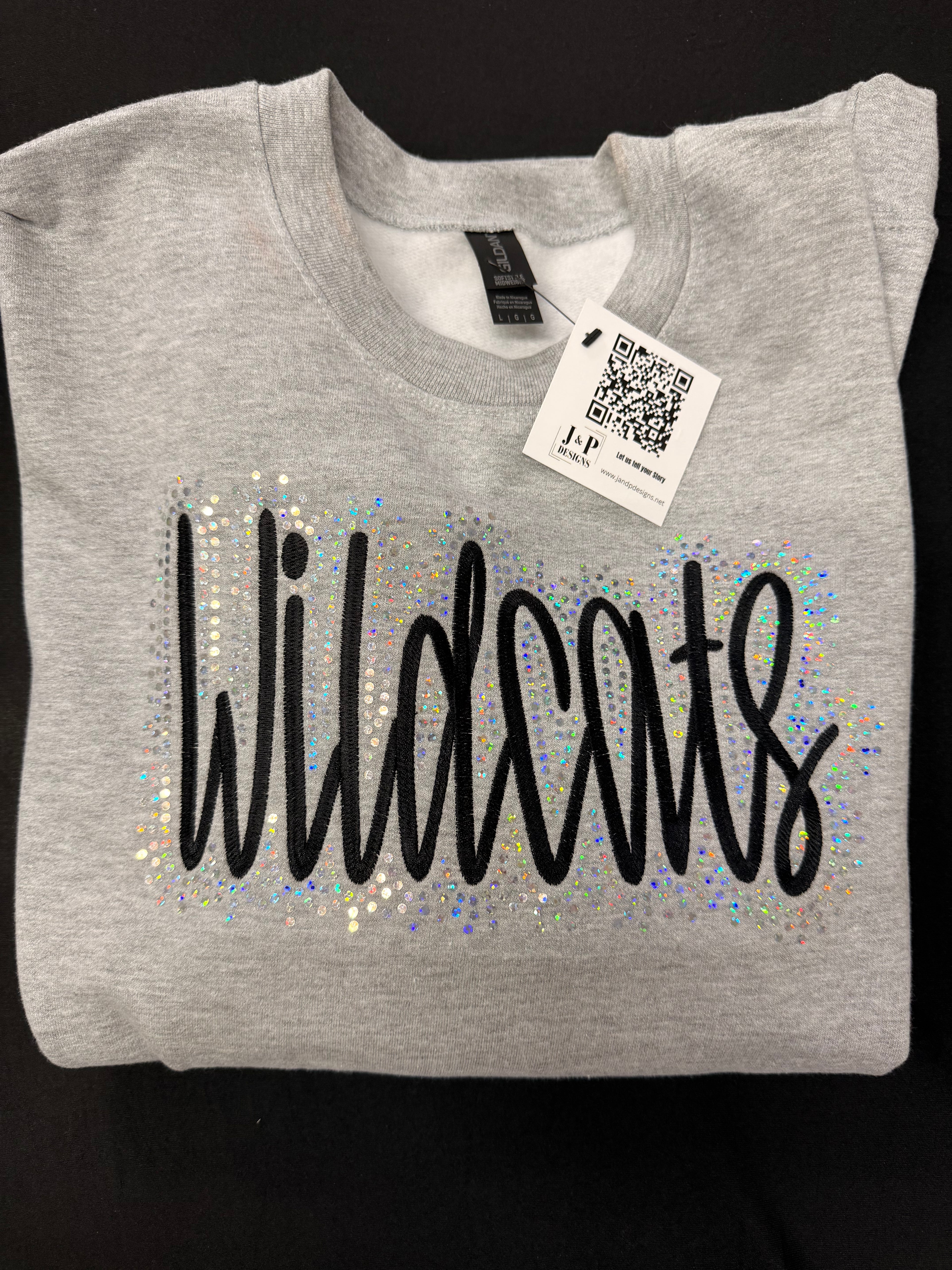 Plymouth Team Name  Embroidered & Bling Sweatshirt