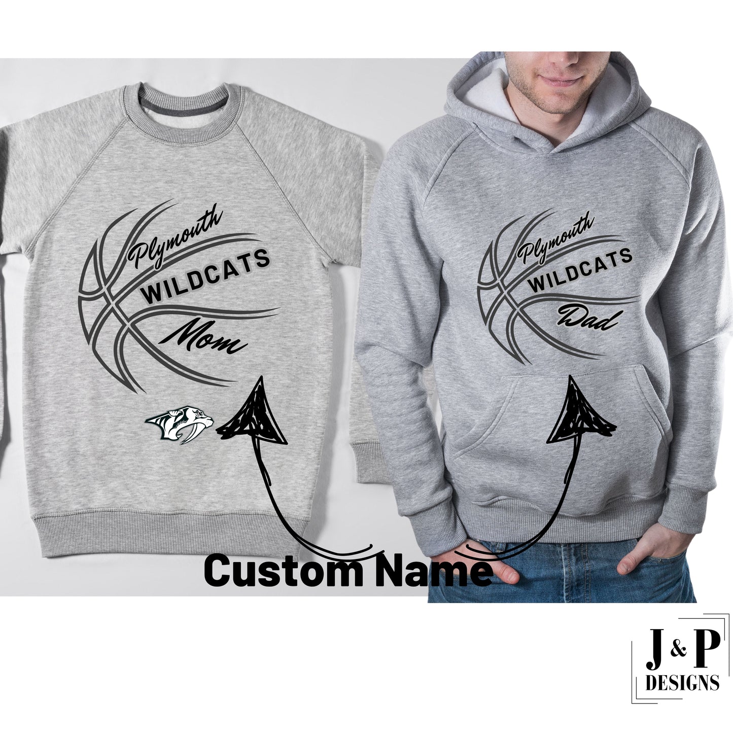 Custom Name Basketball Wildcats