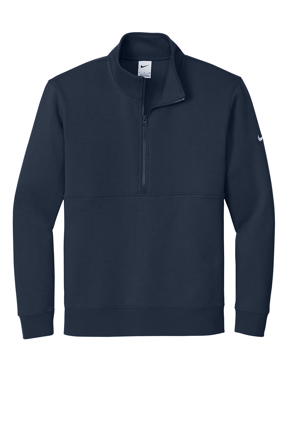 Custom Embroidery Nike Club Fleece Sleeve Swoosh 1/2-Zip