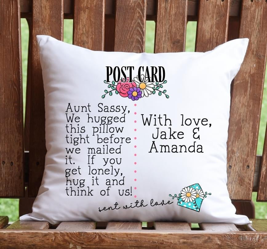 Custom post card Pillow Cover